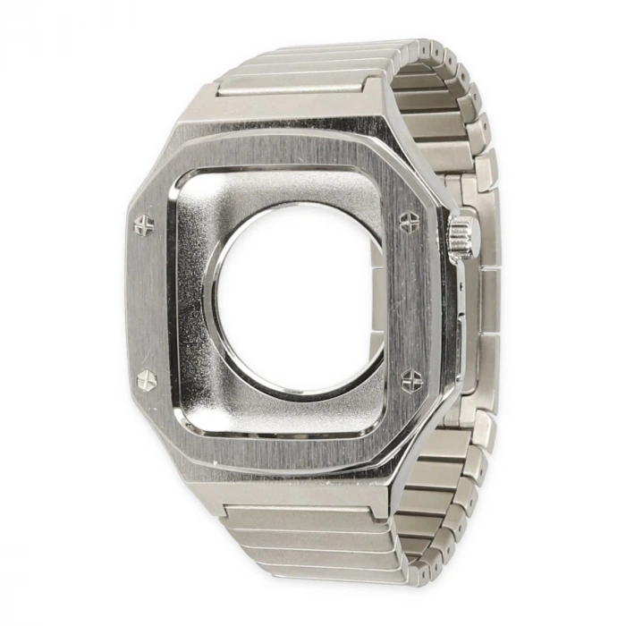 Apple Watch 45mm Kr409 Metal Kordon - Gümüş