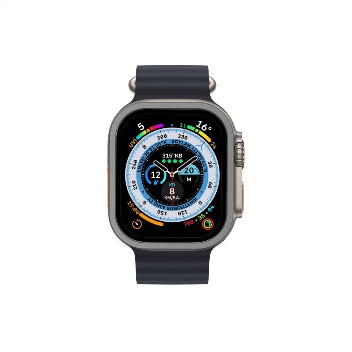 Apple Watch Ultra 49mm Alüminyum Kasa Cam Ekran Koruyucu - Gri
