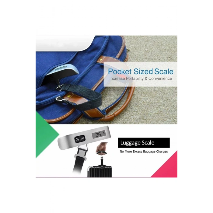 Dijital El Kantarı 50 Kg Bavul Valiz Kurban Terazisi + Pil Hediyeli