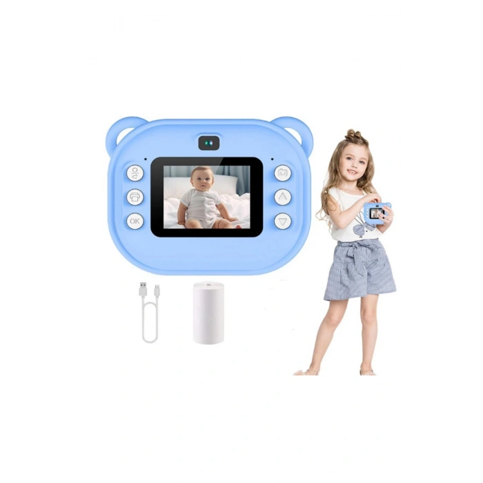 Dijital Video Kayıt Fotoğraf Çocuk Kamerası Anlık Termal Resim Kağıt Baskılı