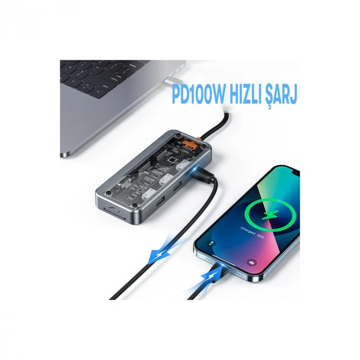 Dönüştürücü 10in1 Hub Sw10v - Gri