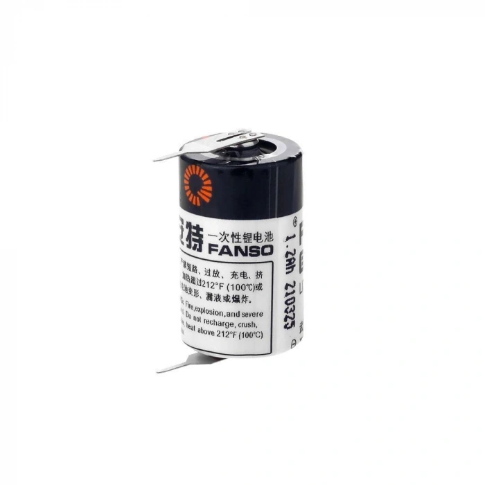 Fanso Er14250h 3.6v 1/2 Aa Size Lithium Pil (li-socl2) 2 Pın