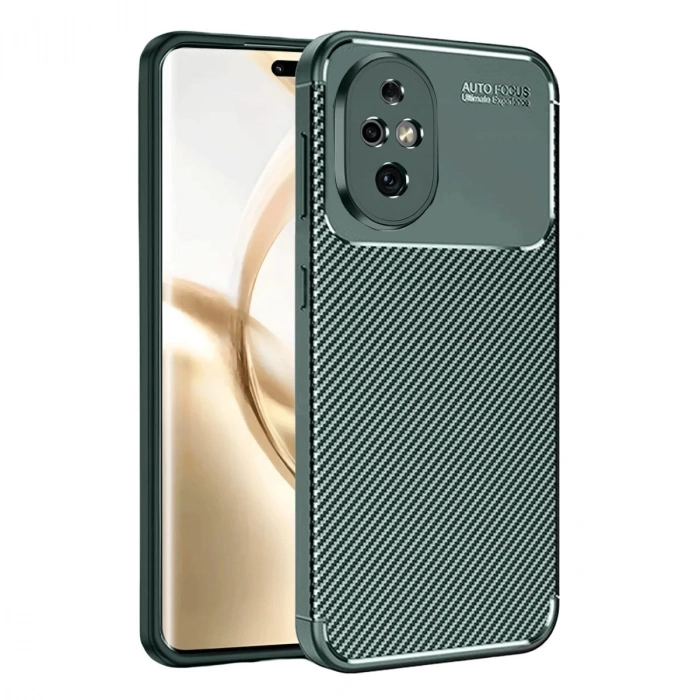 Honor 200 Kılıf Auto Focus Karbon Kapak - Koyu Yeşil