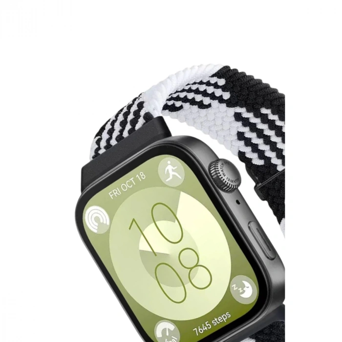 Huawei Fit 4  Kordon - Siyah-beyaz