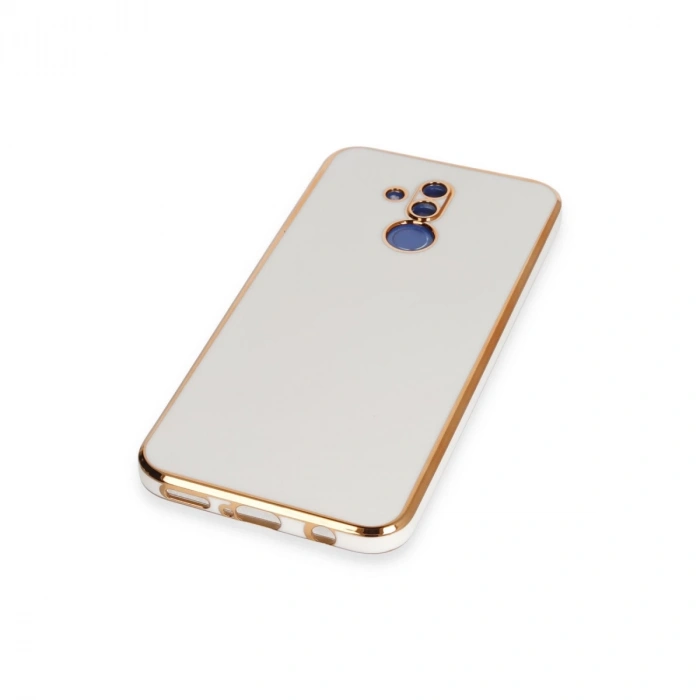 Huawei Mate 20 Lite Kılıf Volet Silikon - Beyaz