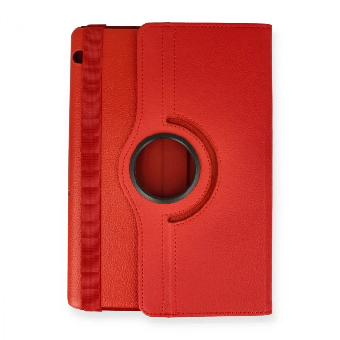 Huawei Mediapad T5 10 Kılıf 360 Tablet Deri Kılıf - Kırmızı