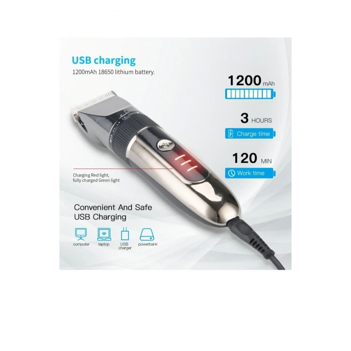 Ip-1012 Kişisel Bakım Aleti Profesyonel Saç- Sakal Vücut Tüyleri Kesme Tıraş Makinesi