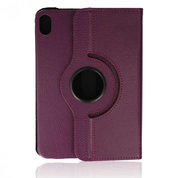 İpad Mini 6 Kılıf 360 Tablet Deri Kılıf - Mürdüm