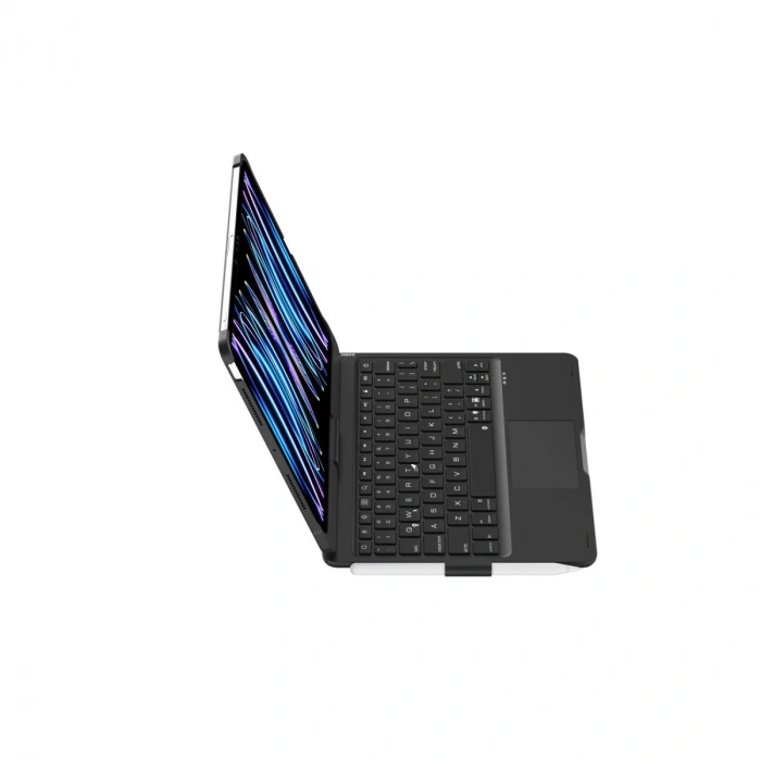 İpad Pro 11 (2024) F11 Ats Kılıf Magic Dönen Klavyeli Tablet Kılıf - Siyah