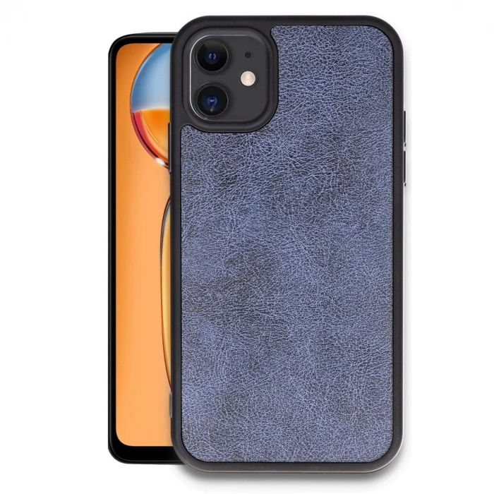İphone 11 Kılıf Aras Deri Kapak - Lacivert