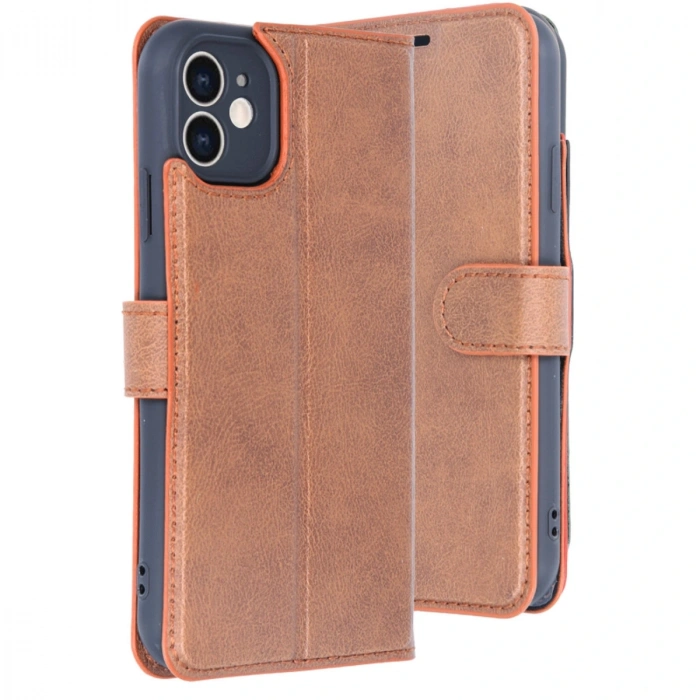 İphone 11 Kılıf Trend S Plus Kapaklı Kılıf - Taba