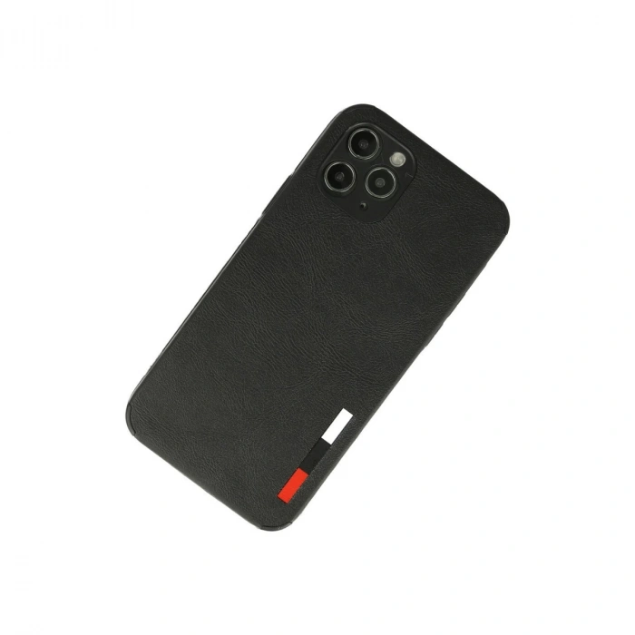 İphone 11 Pro Max Kılıf Loop Deri Silikon - Siyah