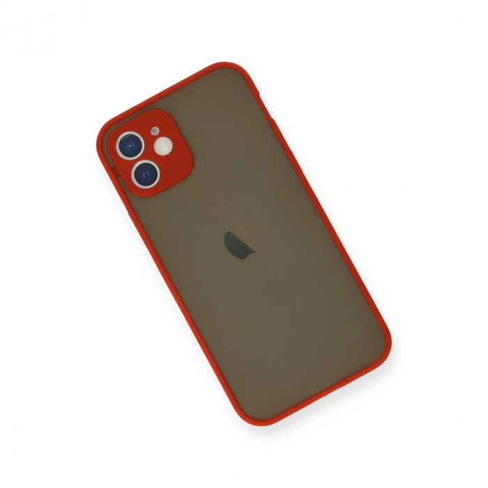 İphone 12 Mini Kılıf Montreal Silikon Kapak - Kırmızı