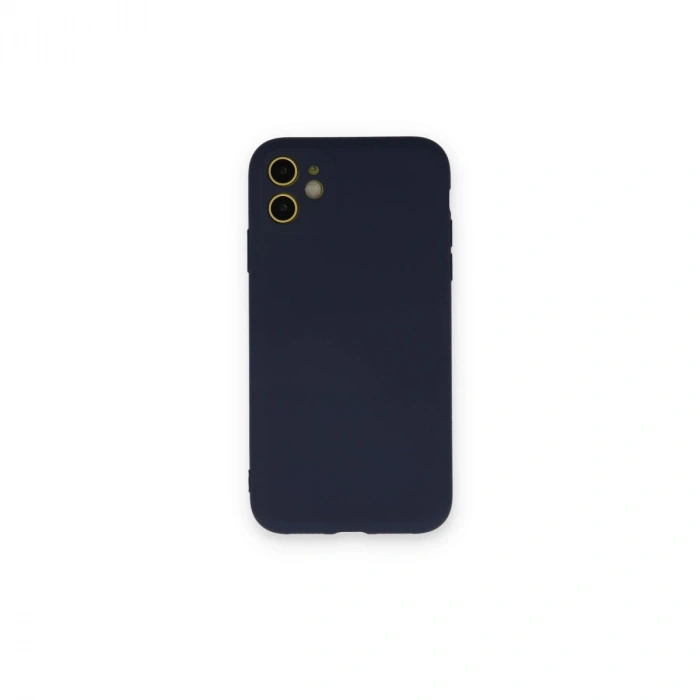 İphone 12 Mini Kılıf Nano İçi Kadife Silikon - Lacivert