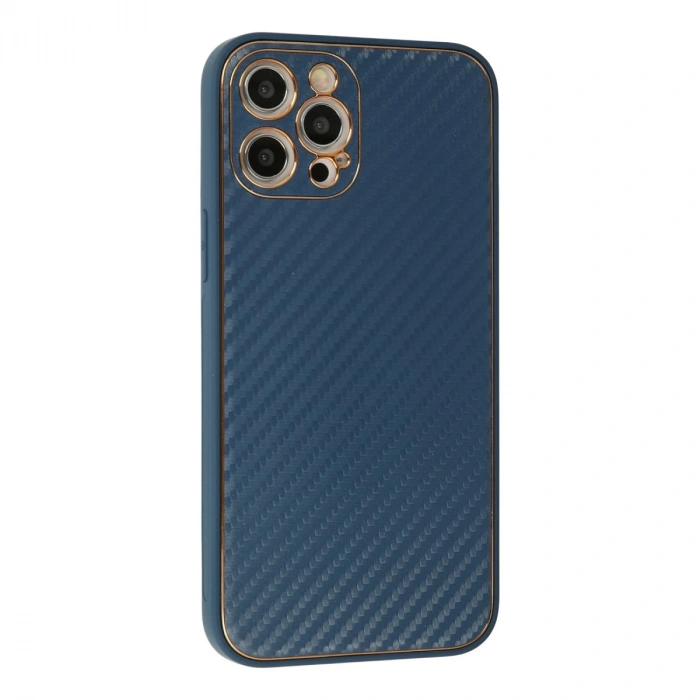 İphone 12 Pro Kılıf Coco Karbon Silikon - Mavi
