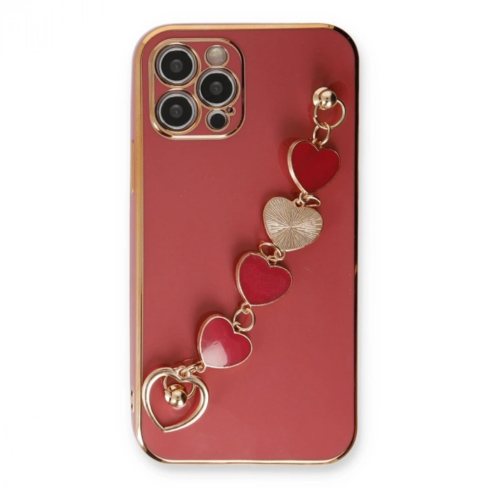 İphone 12 Pro Kılıf Esila Silikon - Kırmızı