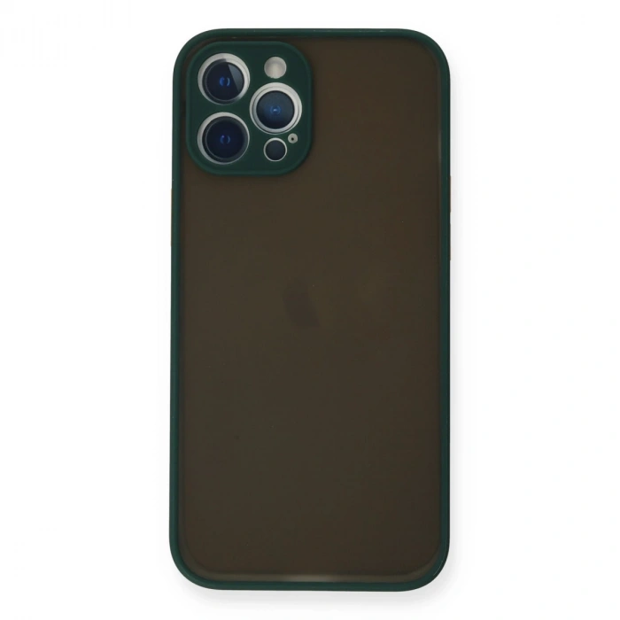 İphone 12 Pro Kılıf Montreal Silikon Kapak - Yeşil