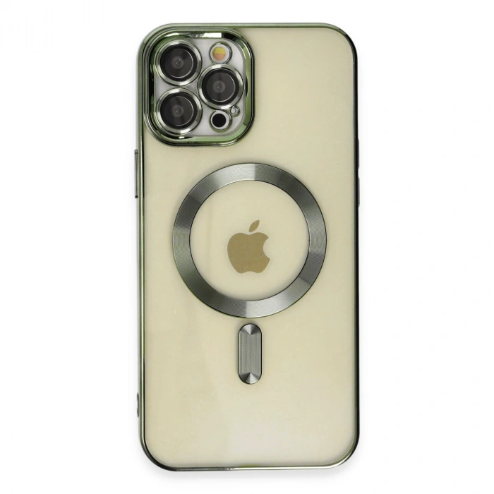 İphone 12 Pro Max Kılıf Kross Magneticsafe Kapak - Koyu Yeşil