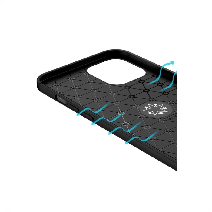 İphone 12 Pro Max Kılıf Range Yüzüklü Silikon - Siyah-gold