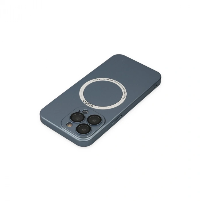 İphone 13 Pro Kılıf Jack Magneticsafe Lens Silikon - Sierra Blue