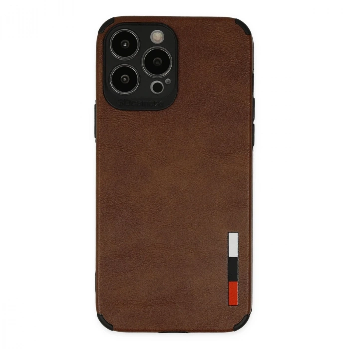 İphone 13 Pro Max Kılıf Loop Deri Silikon - Kahverengi