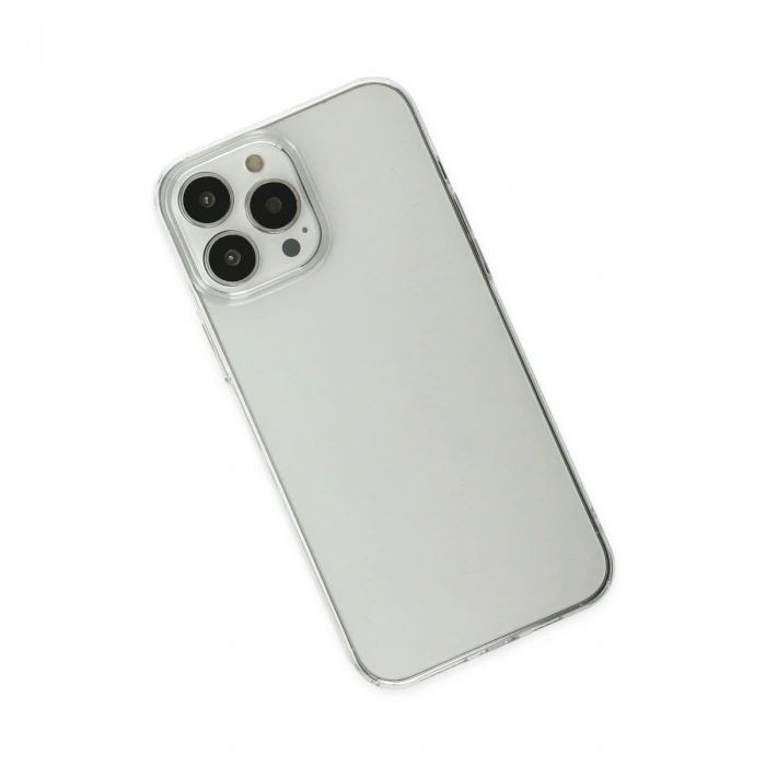 İphone 13 Pro Max Kılıf Pc Sert Şeffaf Kapak - Şeffaf