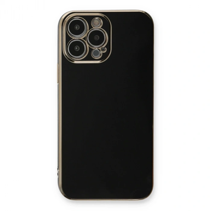 İphone 13 Pro Max Kılıf Volet Silikon - Siyah