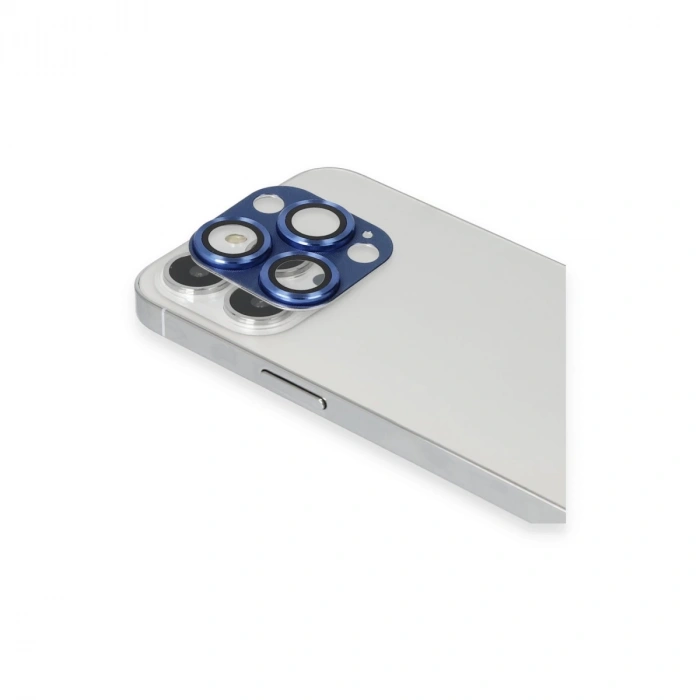 İphone 13 Pro Max Pers Alüminyum Kamera Lens - Lacivert