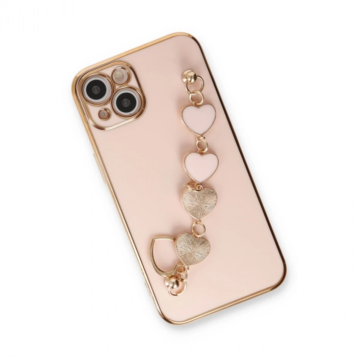 İphone 14 Kılıf Esila Silikon - Pudra