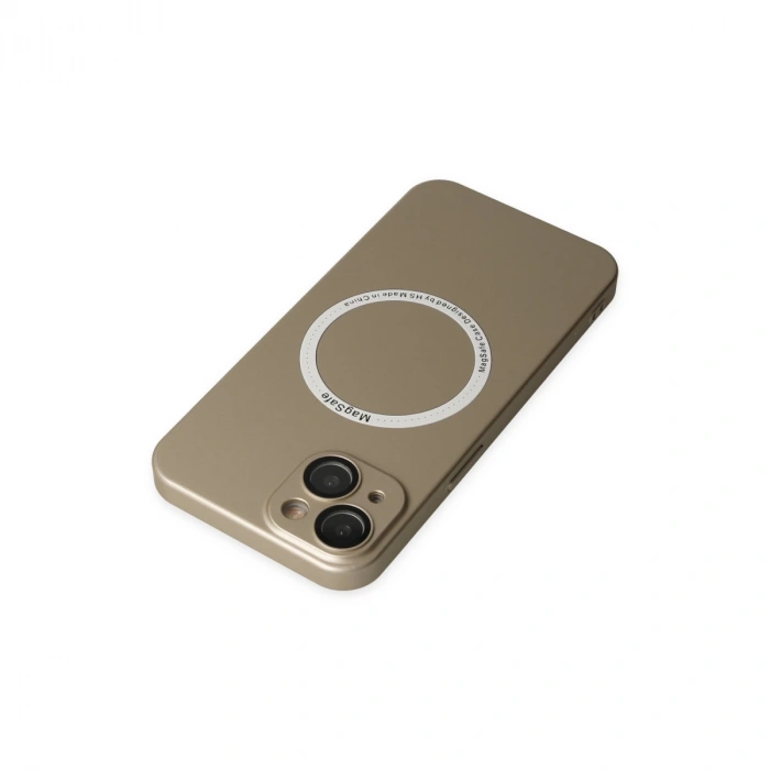 İphone 14 Plus Kılıf Jack Magneticsafe Lens Silikon - Gold