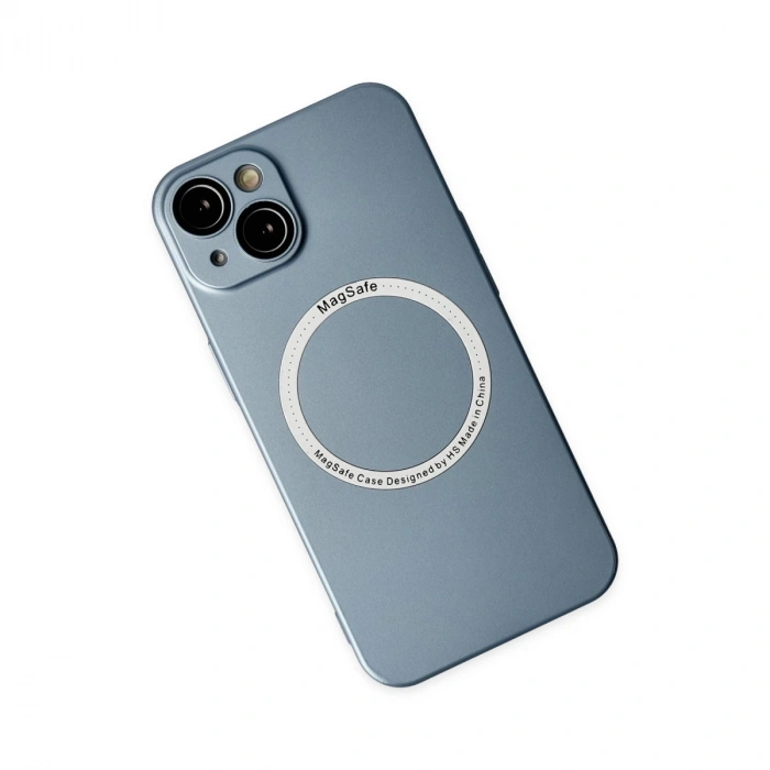 İphone 14 Plus Kılıf Jack Magneticsafe Lens Silikon - Sierra Blue