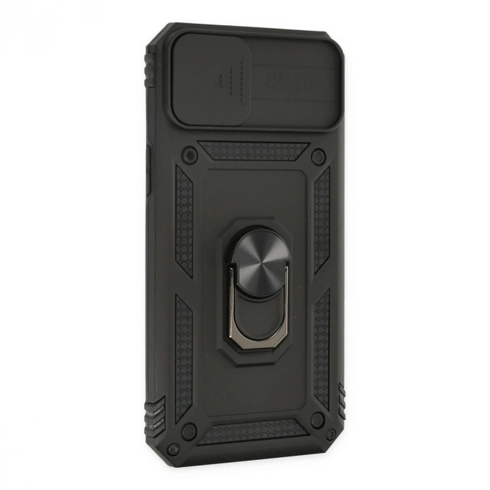 İphone 14 Plus Kılıf Pars Lens Yüzüklü Silikon - Siyah