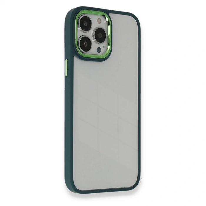İphone 14 Pro Kılıf Dora Kapak - Haki Yeşil