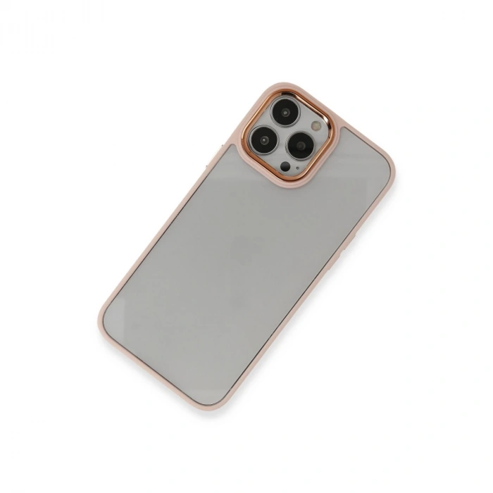 İphone 14 Pro Kılıf Dora Kapak - Pudra