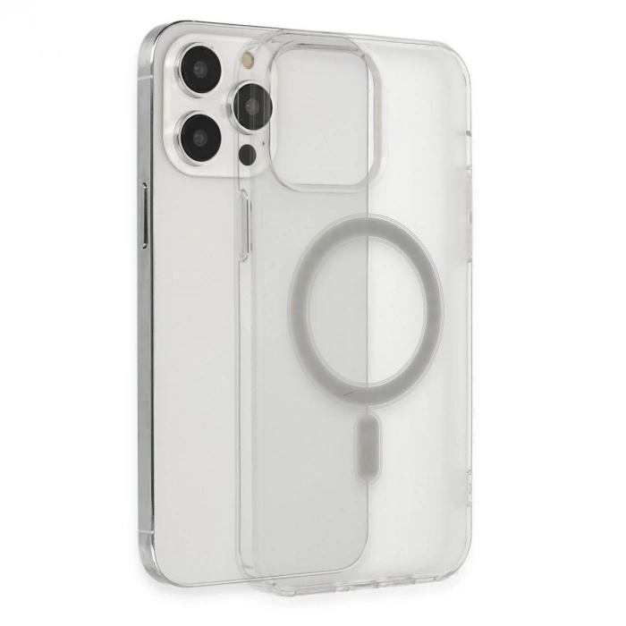 İphone 14 Pro Kılıf Matte Şeffaf Magneticsafe - Şeffaf