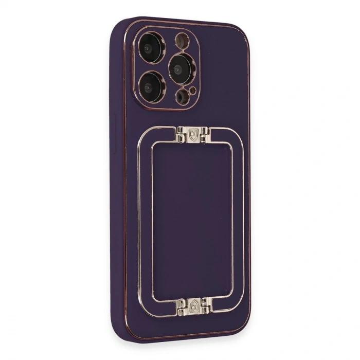 İphone 14 Pro Max Kılıf Coco Elit Kapak - Derin Mor