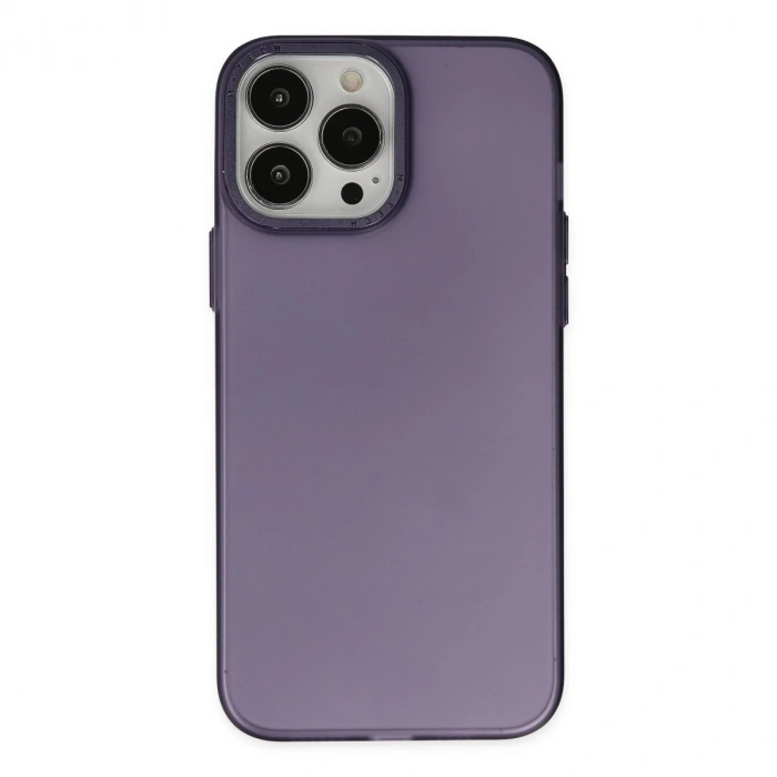 İphone 14 Pro Max Kılıf Modos Metal Kapak - Mor