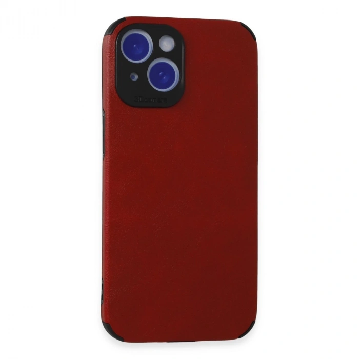 İphone 15 Kılıf Loop Deri Silikon - Kırmızı