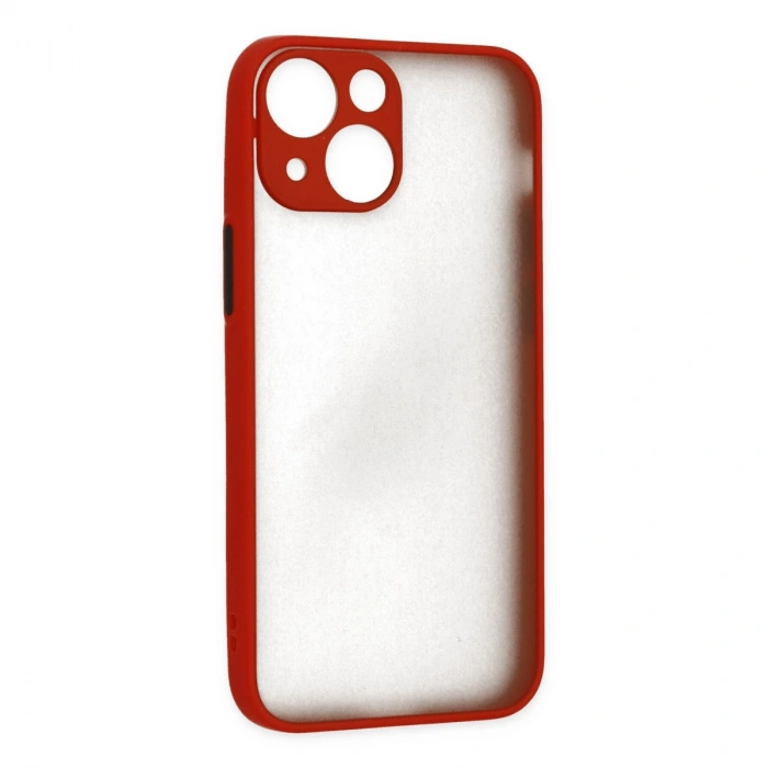 İphone 15 Kılıf Montreal Silikon Kapak - Kırmızı