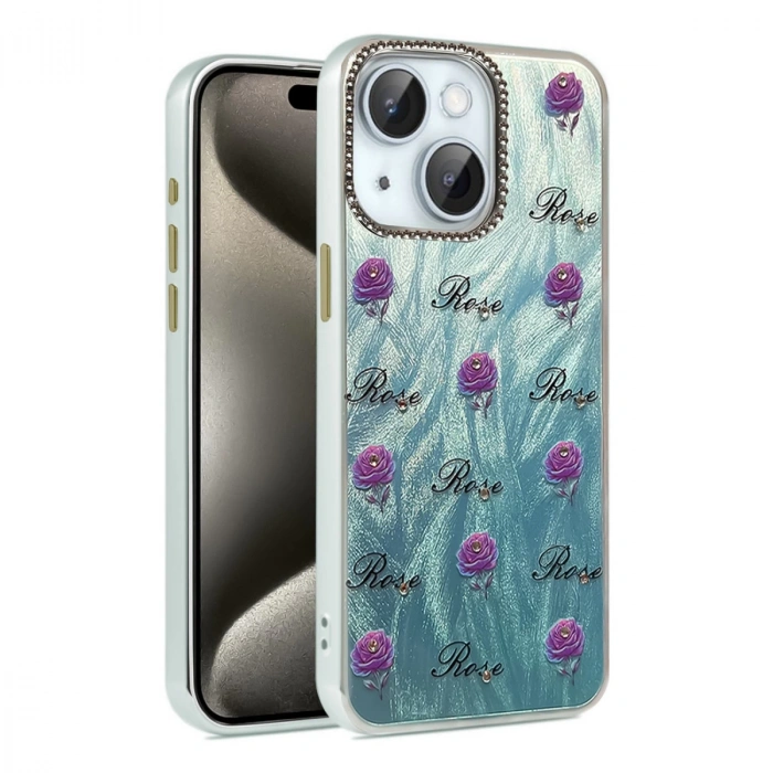 İphone 15 Plus Kılıf Blade Aynalı Desenli Kapak - Desen 9