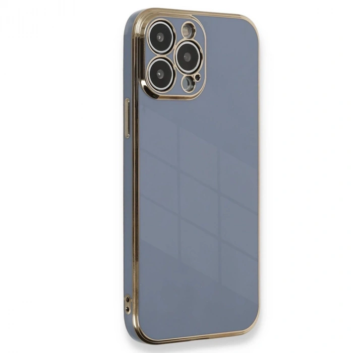 İphone 15 Pro Kılıf Volet Silikon - Mavi