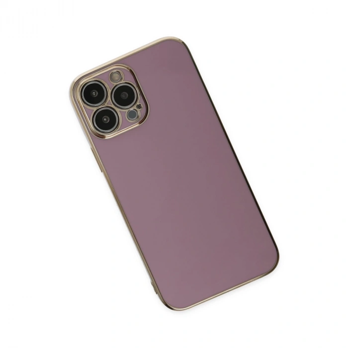 İphone 15 Pro Max Kılıf Volet Silikon - Mor