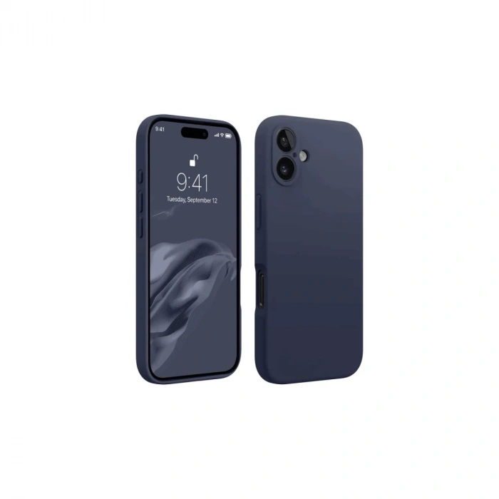 İphone 16 Kılıf First Silikon - Lacivert