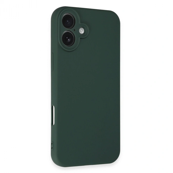 İphone 16 Plus Kılıf First Silikon - Koyu Yeşil