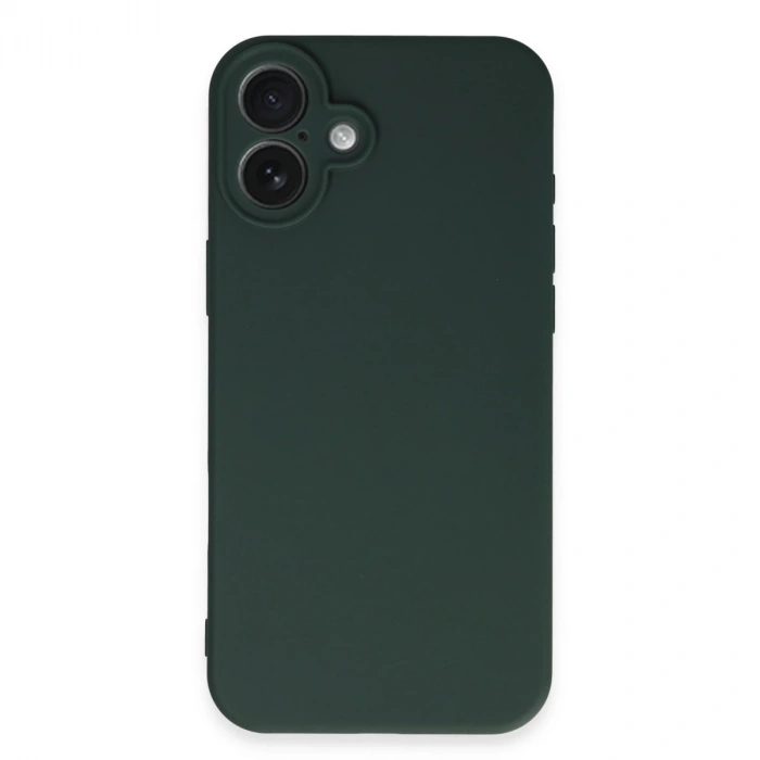 İphone 16 Plus Kılıf First Silikon - Koyu Yeşil