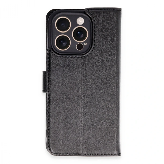 İphone 16 Pro Kılıf Trend S Plus Kapaklı Kılıf - Siyah