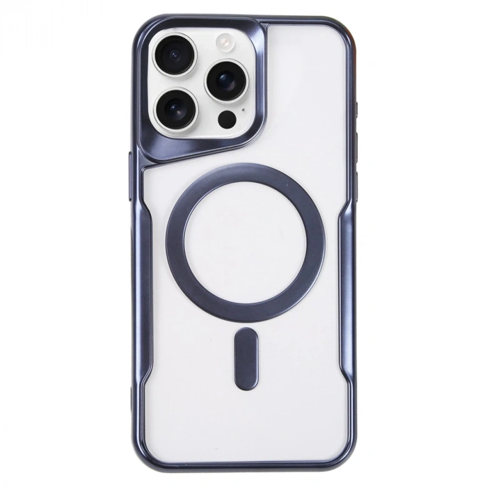 İphone 16 Pro Max Kılıf Boyi Magsafe Silikon Kapak - Lacivert