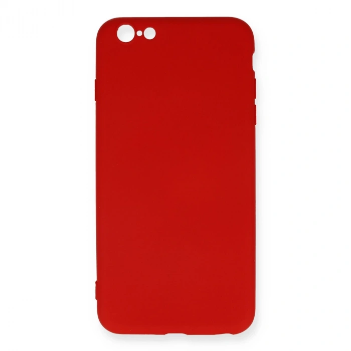 İphone 6 Plus Kılıf Nano İçi Kadife Silikon - Kırmızı