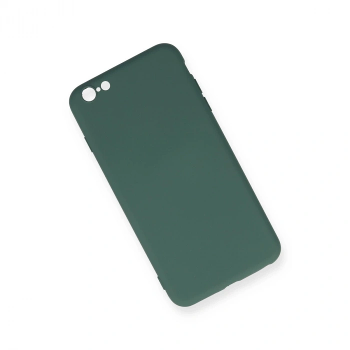 İphone 6 Plus Kılıf Nano İçi Kadife Silikon - Koyu Yeşil
