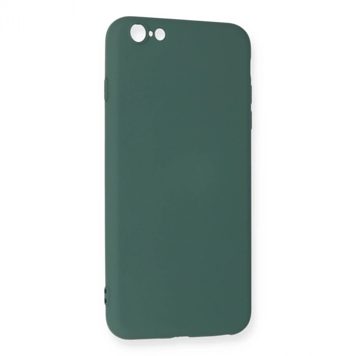 İphone 6 Plus Kılıf Nano İçi Kadife Silikon - Koyu Yeşil